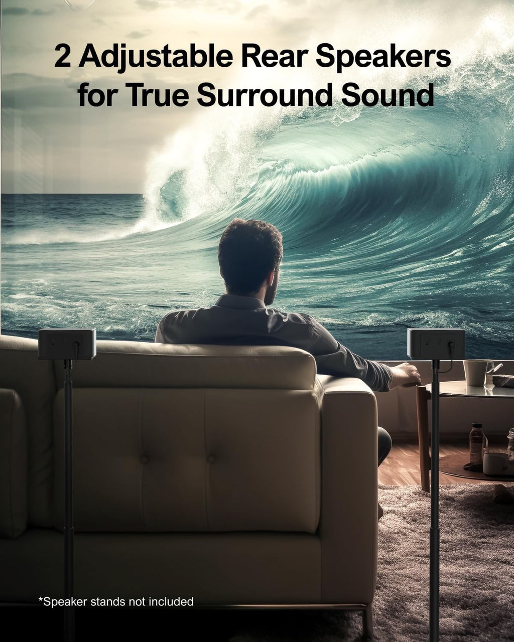 Ultimea D50 Sound Bar for Smart TV Virtual Surround Sound System Black
