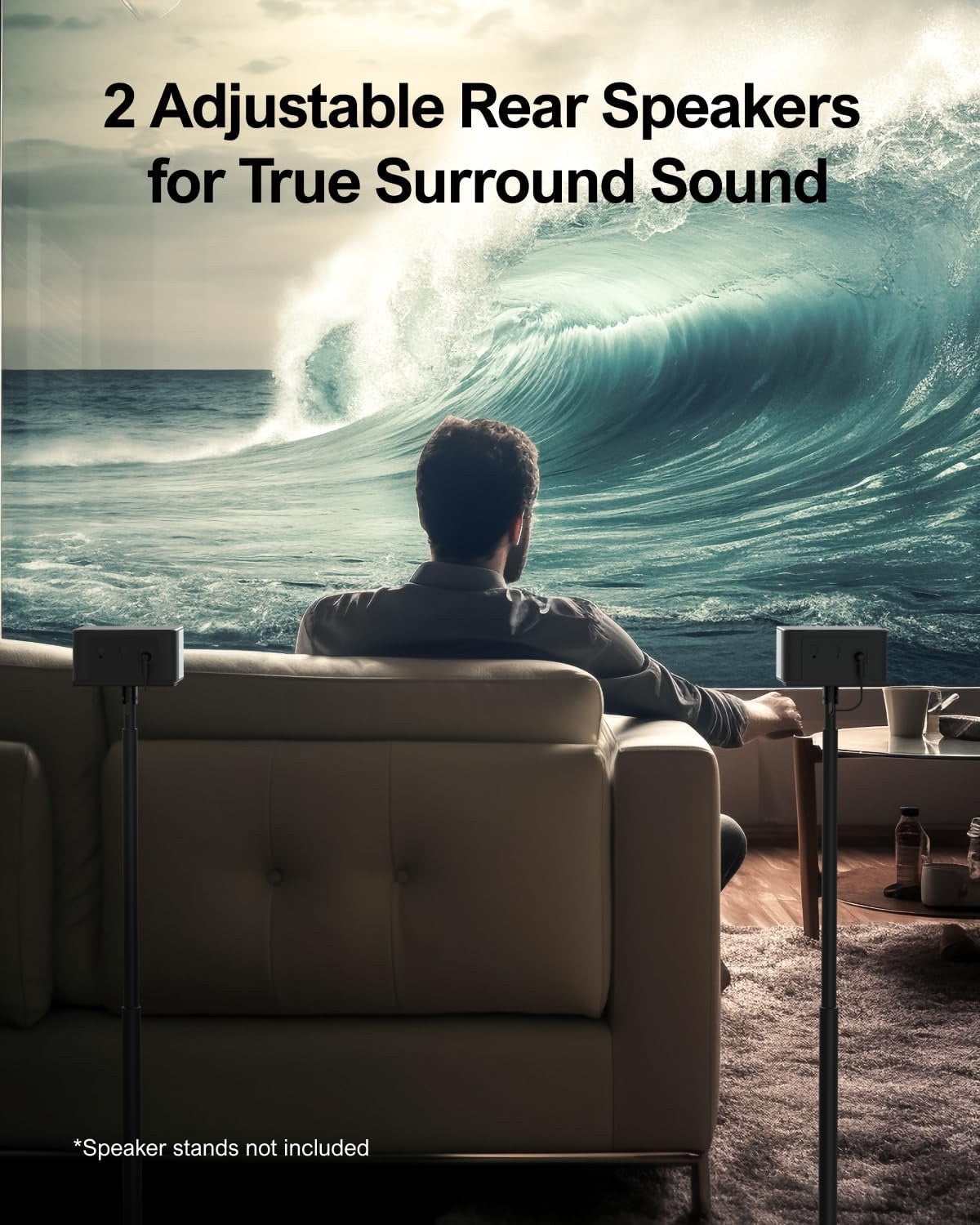 Ultimea D50 Sound Bar for Smart TV Virtual Surround Sound System Black
