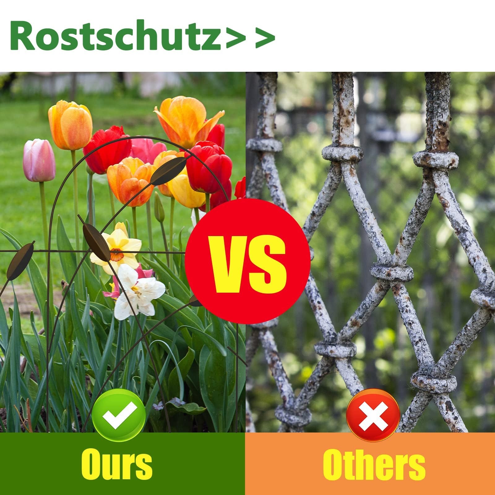 Thealyn 10 Panel Metal Garden Fence 82x50cm No Dig Rustproof Wrought Iron Bronze