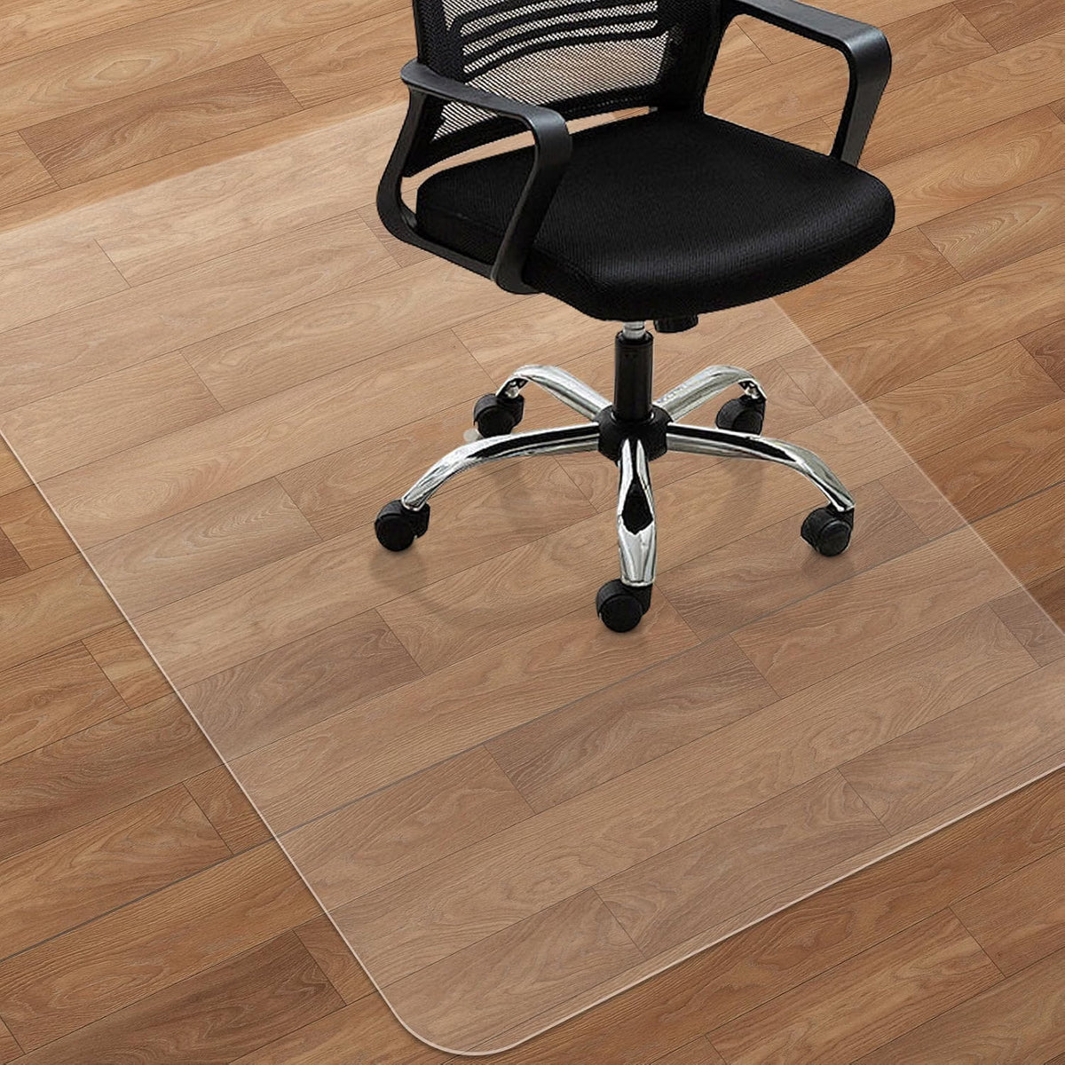 Office Chair Mat Hard Floor 120x75cm Clear PVC Anti-Slip Hardwood Protector