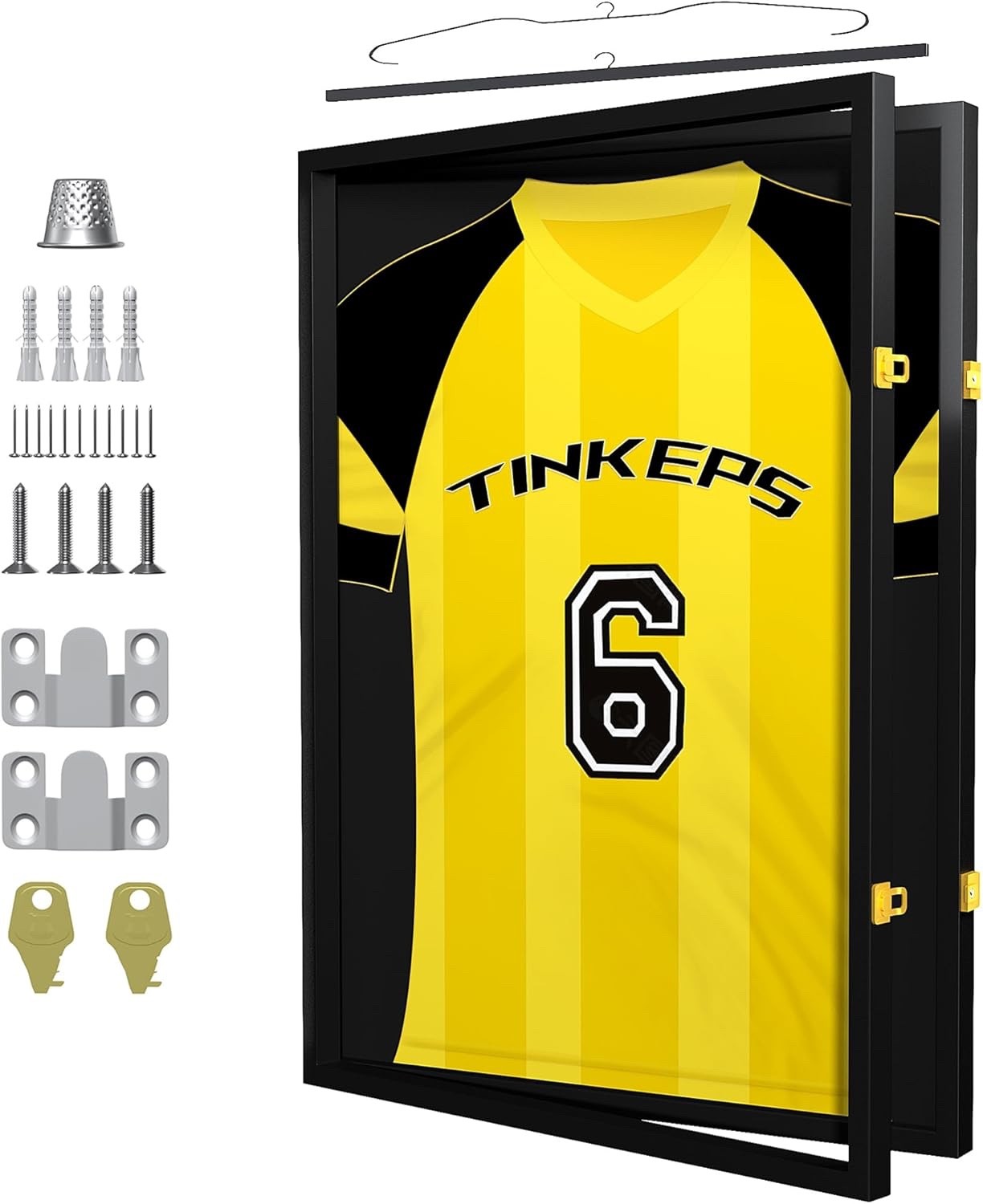 Tinkeps Football Shirt Frame Black Acrylic Display Sports Jersey 31.3 x 23.3 in