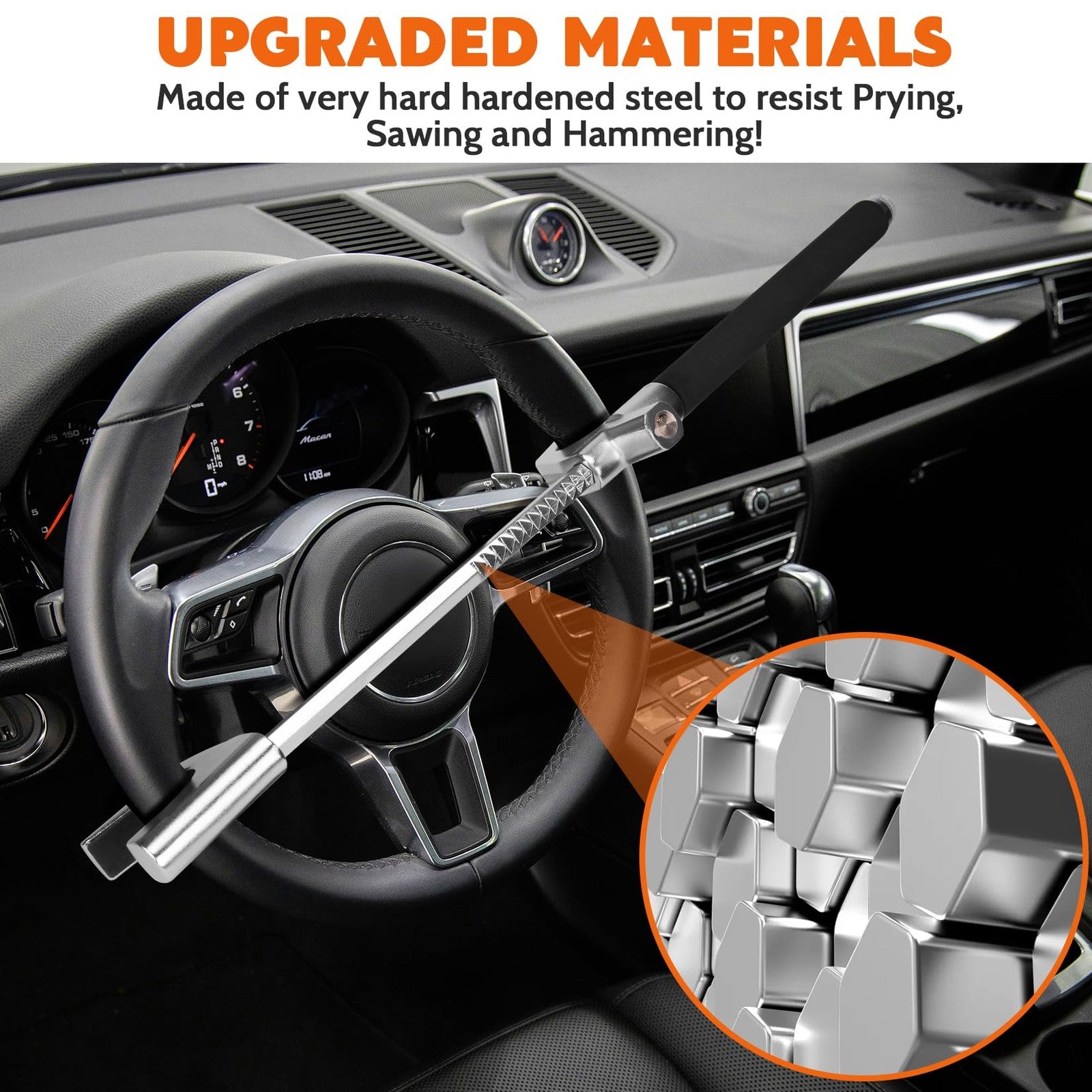 Steering Wheel Lock Anti Theft Universal Car Security Device Heavy Duty