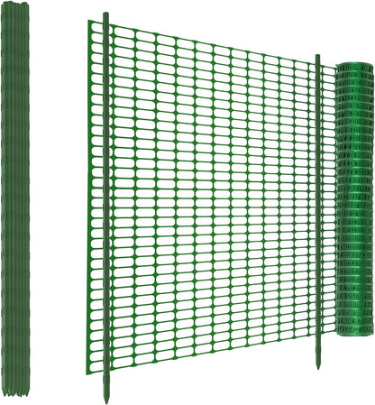 Temporary Garden Fence Mesh 1m x 30m Plastic Barrier 30 Pins Dog Chicken Roll