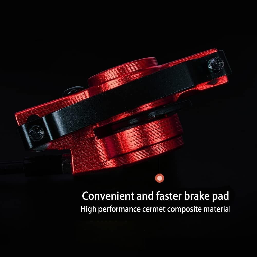 E-Bike Hydraulic Disc Brake Set Electric Bike Cut Off Brake Levers Rotor Red