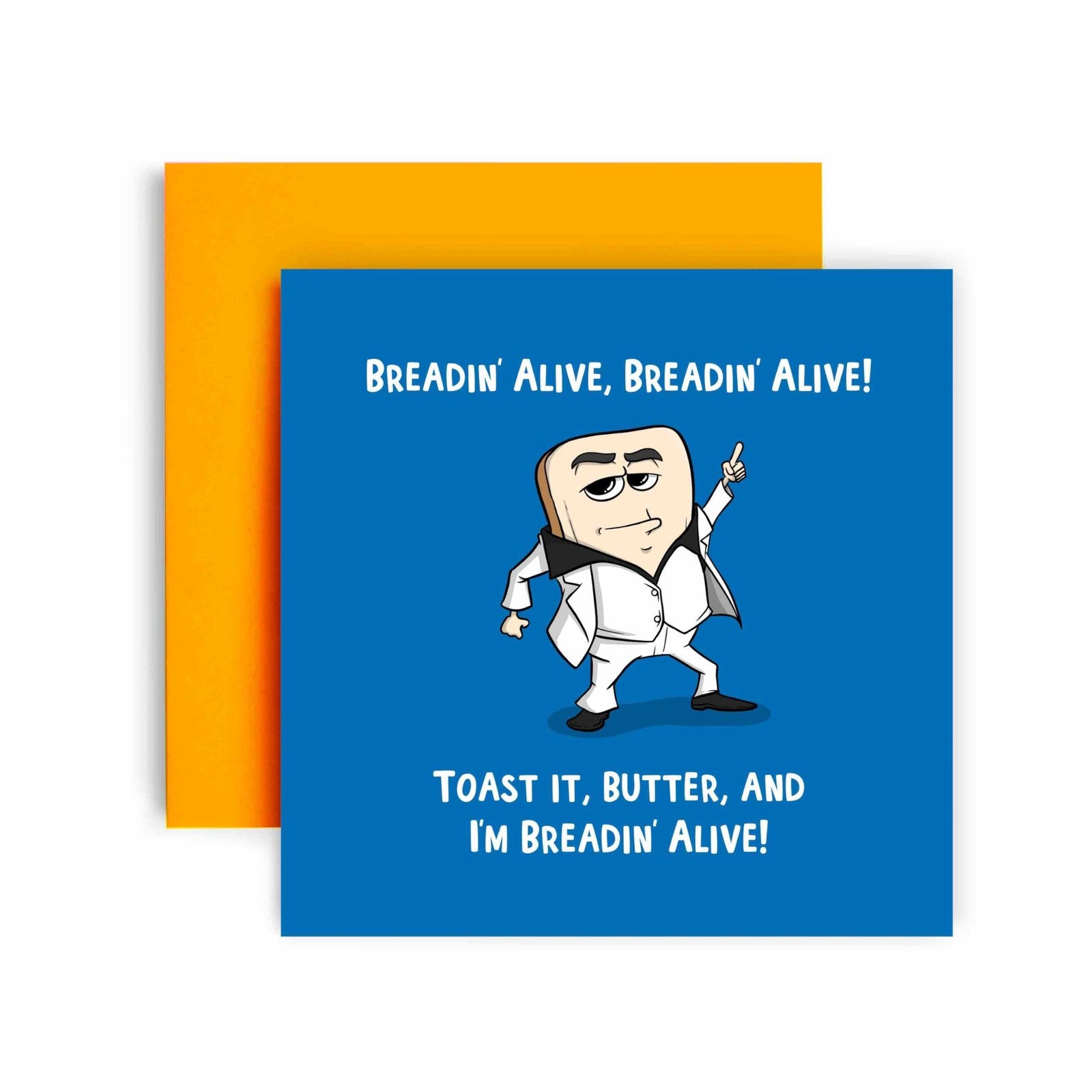 Huxters Birthday Cards for Him and Her - Breadin' Alive Cream Card