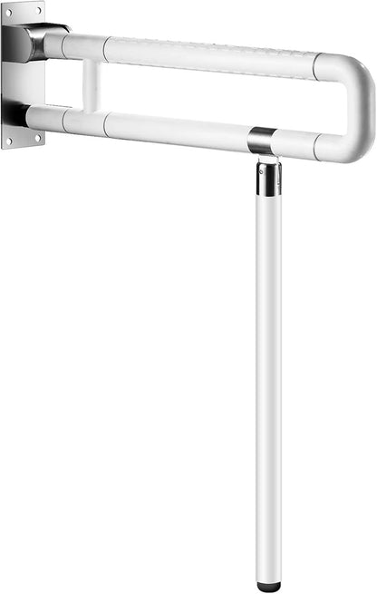 Toilet Grab Rail Foldable 65cm Wall Mounted Stainless Steel Bathroom Support Whi