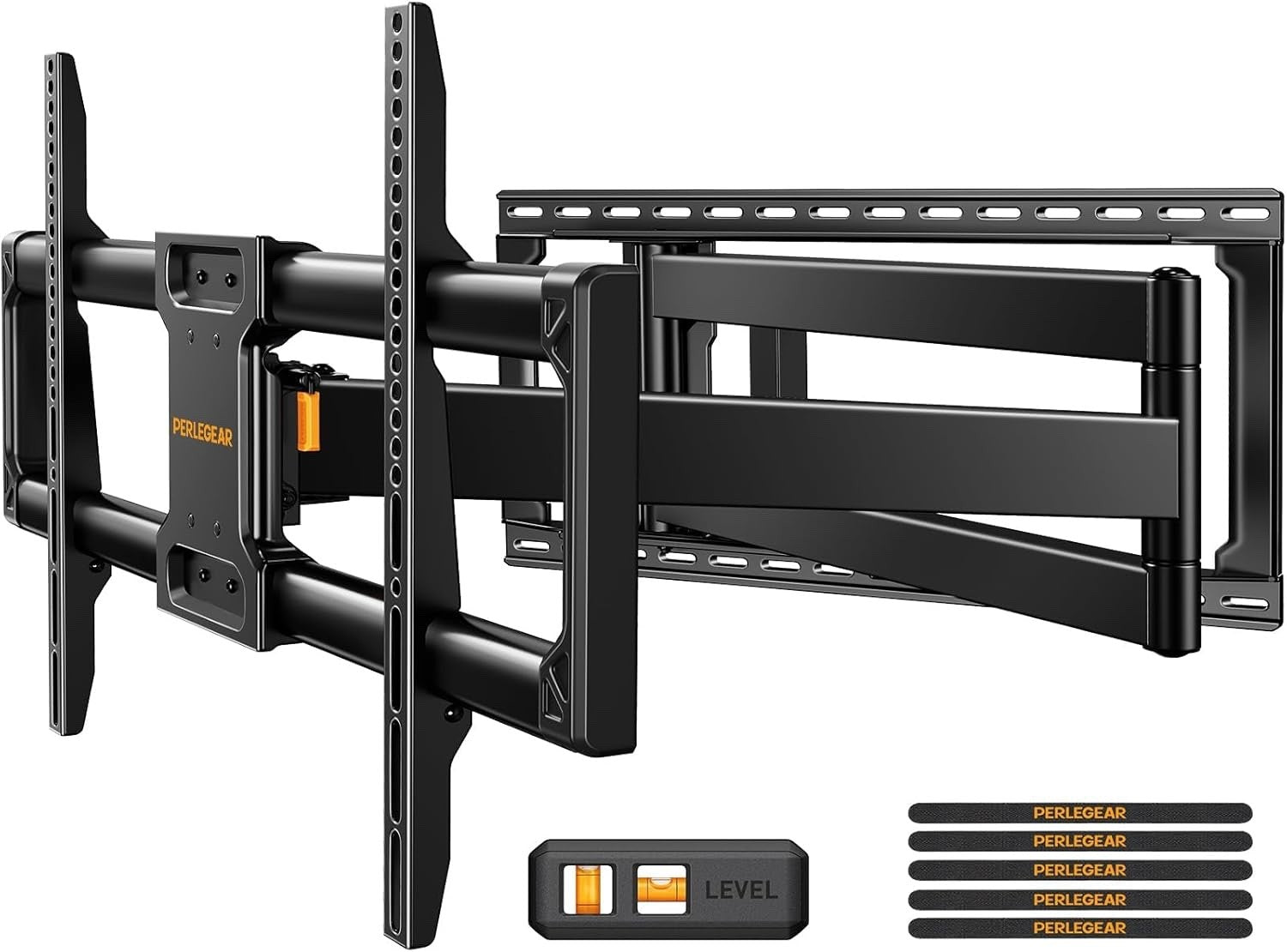 TV Wall Bracket Mount 42-97 Inch Long Arm Full Motion Swivel Tilt 68kg Black
