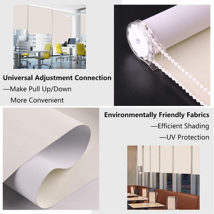 Blackout Roller Blind Waterproof Thermal Window Shade Cream