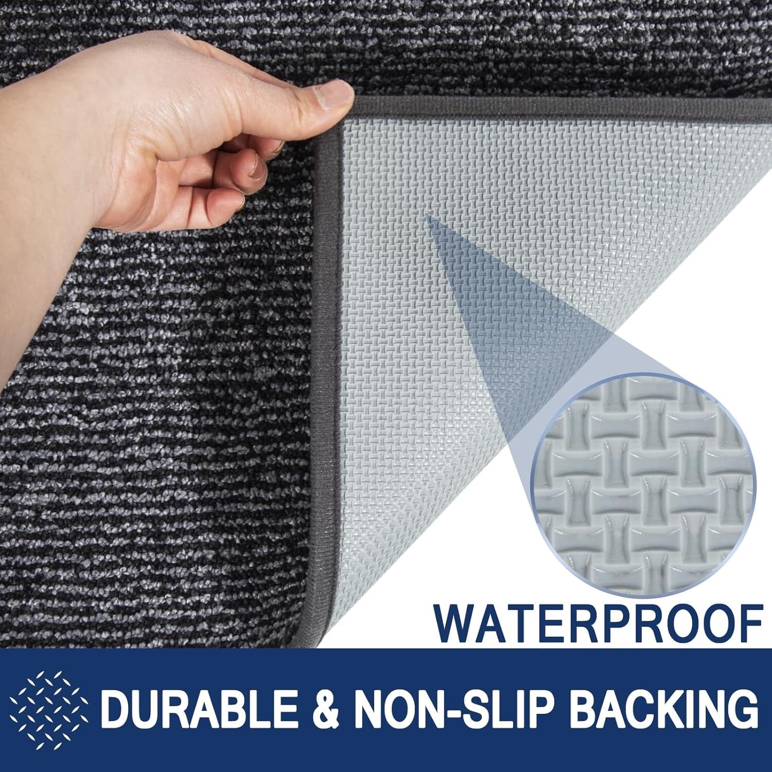 FCSDETAIL Dirt Trapper Indoor Door Mat 120x180 cm Machine Washable Entrance Rug