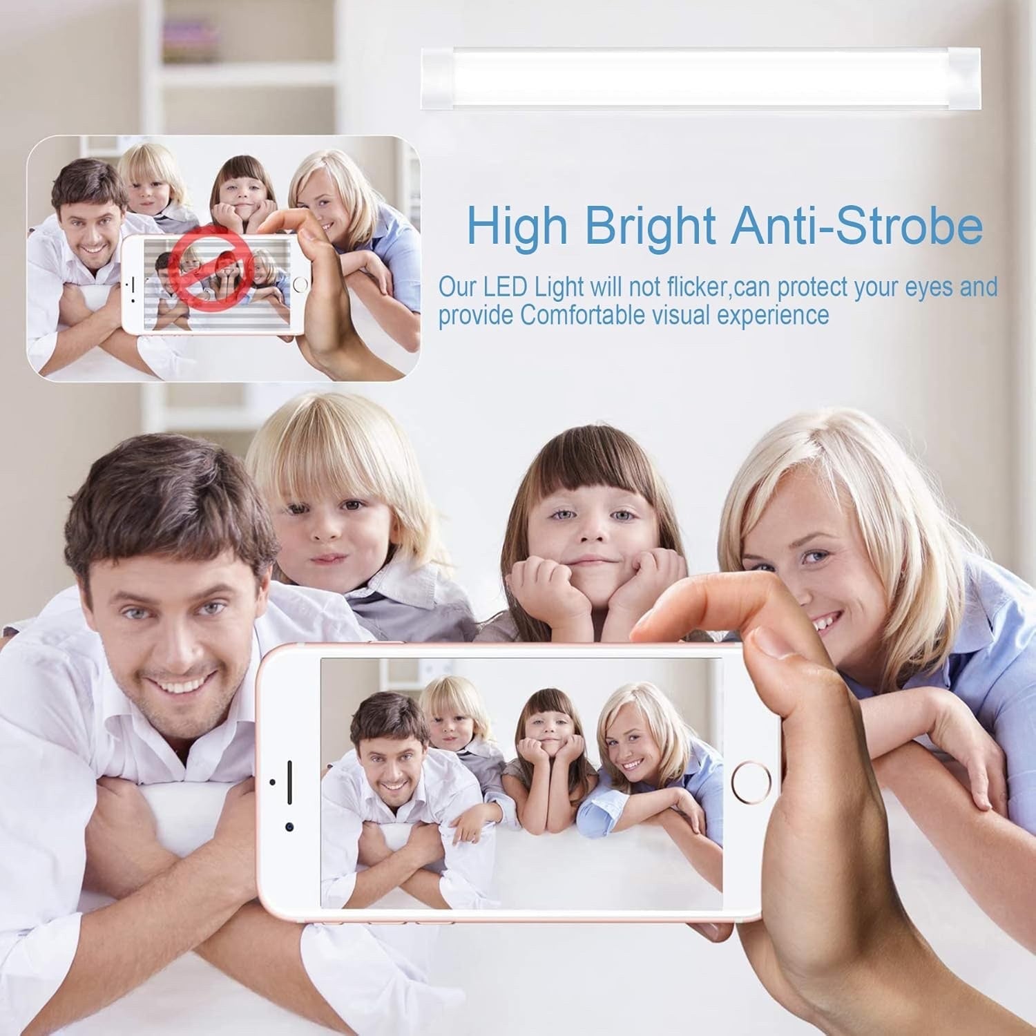 2 Pack LED Batten Tube Light 4FT 40W 4000LM 4000K Ceiling Garage Lights