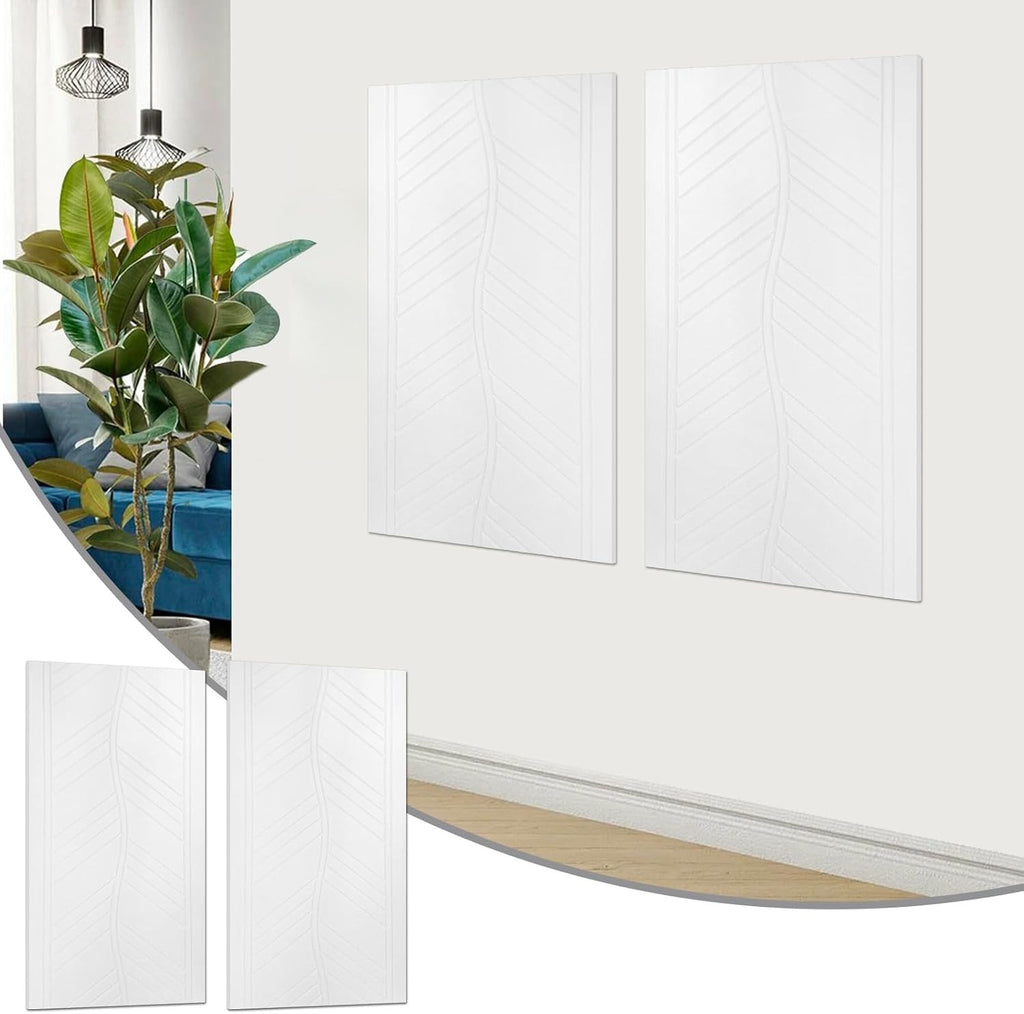 10 Pack White Acoustic Wall Panels 48.8x24.4 Self Adhesive Soundproof Foam Tiles