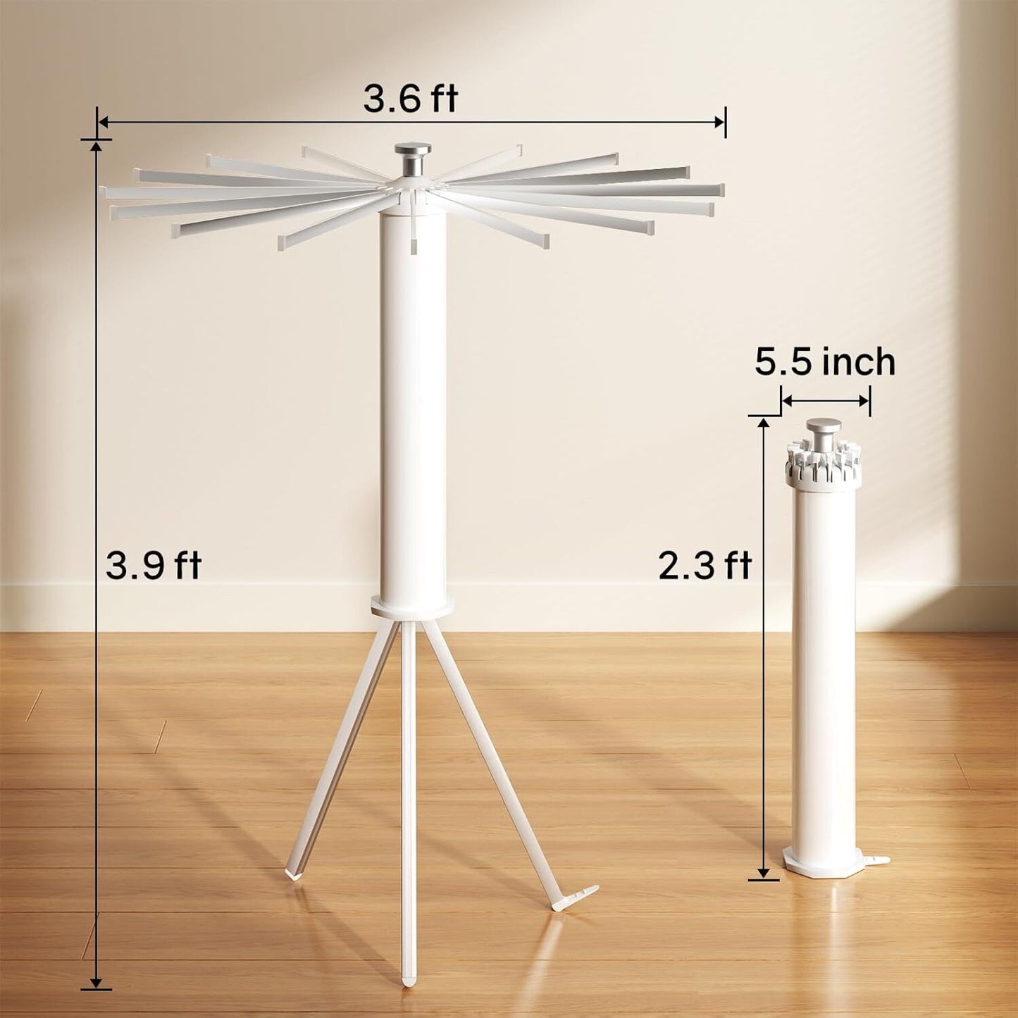 MAXXIVO Foldable Tripod Clothes Drying Rack Versatile Folding Clothes Rack