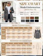 Womens Winter Parka Jacket Fleece Lined Hooded Thermal Coat Grey XXL