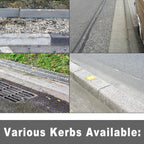 2in Rise Rubber Kerb Ramp 100x25x5cm Non Slip Threshold Driveway Access