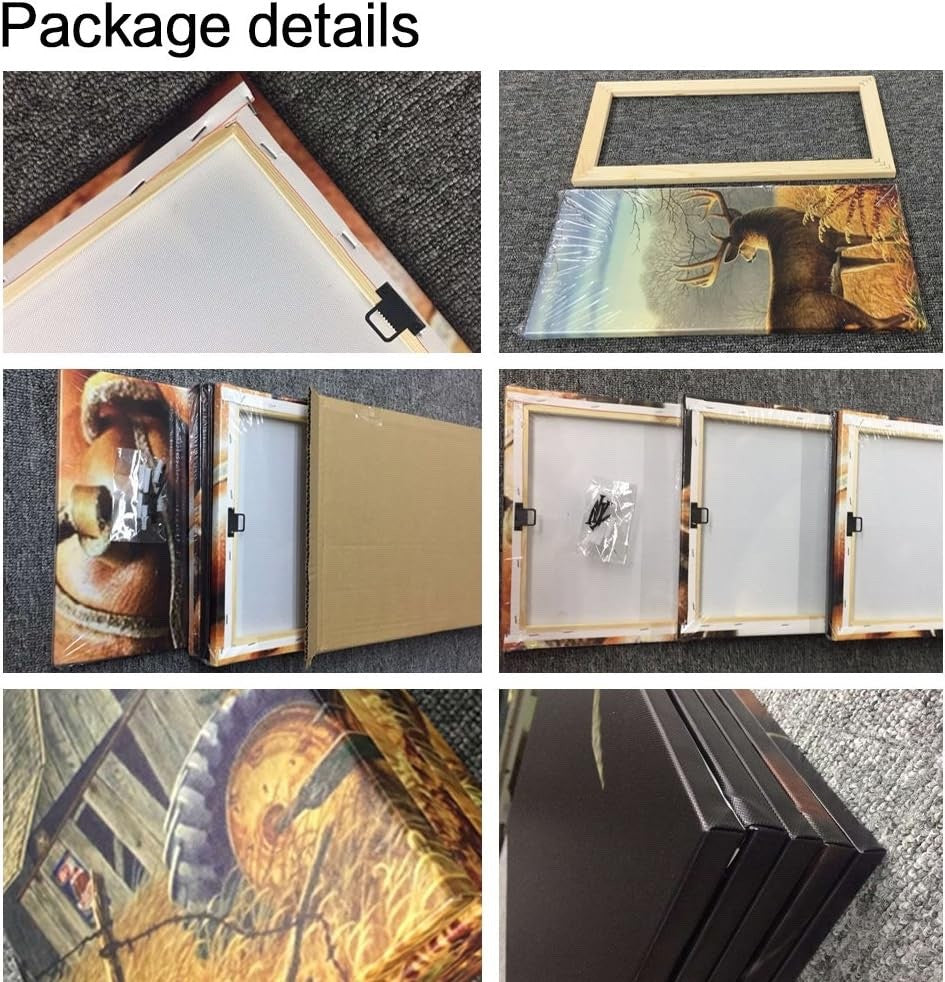 Framed Canvas Wall Art Jazz Band Havana Street Vintage Style Wall Decor