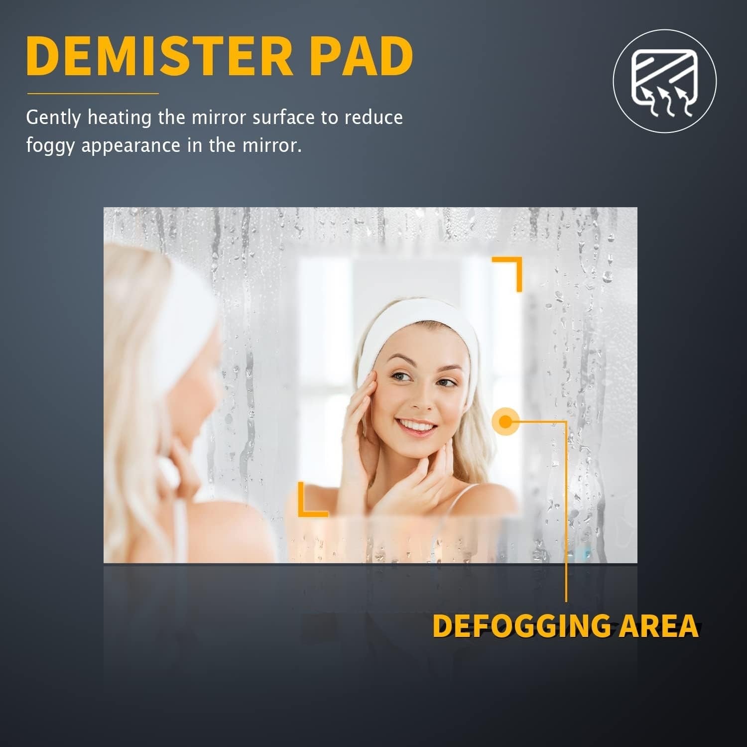 ELEGANT LED Bathroom Mirror 500x700mm Backlit Demister Shaver Socket