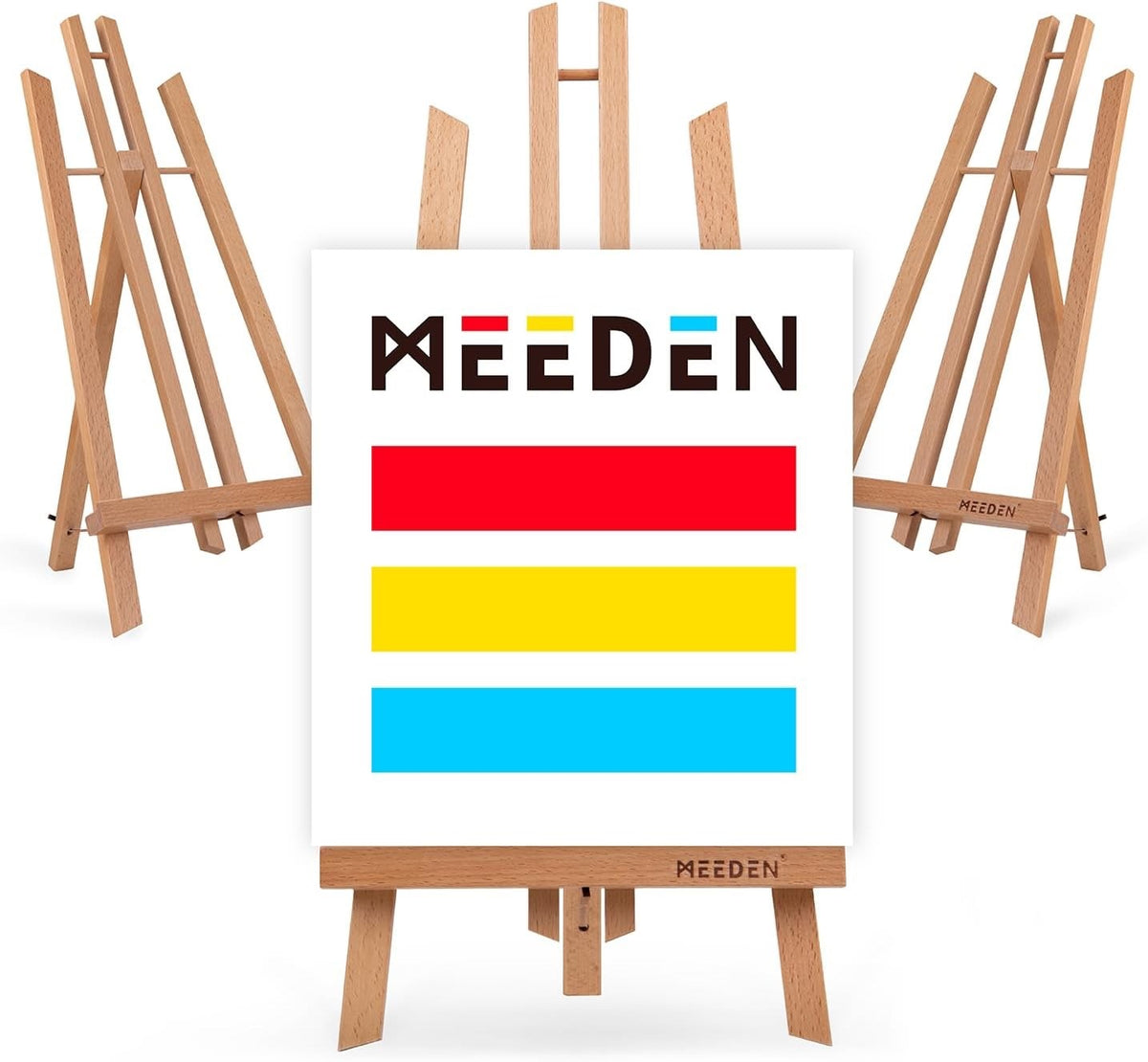 Tabletop Easel Stand 3 Pack 50cm Beech Wood A Frame Canvas Painting Display