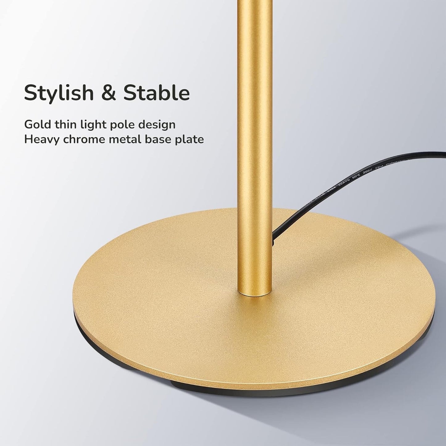 EDISHINE LED Floor Lamp, 57.5" Stepless Dimmable Minimalist Standing Lamp, Lamp