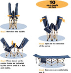 Extra Large Camping Bed Foldable Heavy Duty Camp Cot 550lb Carry Bag