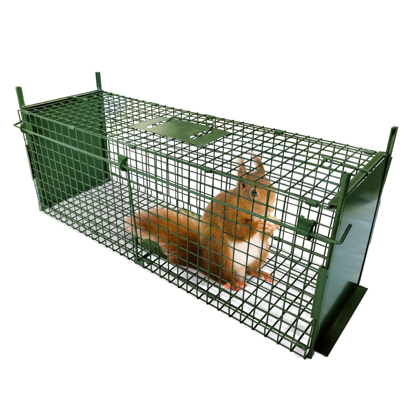 ARIFARO Humane Live Animal Trap Double Door Metal Cage 80x26x28cm