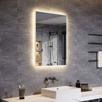 ELEGANT LED Bathroom Mirror 800x600mm Backlit Shaver Socket Demister