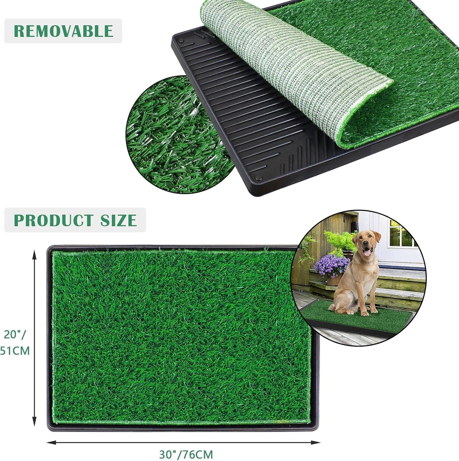 Dog Toilet Grass Pad XL 76x51 Puppy Training Tray Indoor Pet Potty Turf