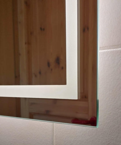 LED Bathroom Mirror Demister 100x60cm Dimmable 3 Colour Touch Memory Wall Mount