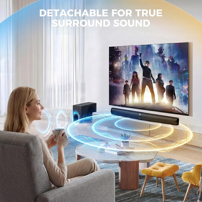 TV Soundbar Subwoofer Speaker 110W Bluetooth 5.3 Surround Sound Bass ARC Optical