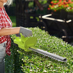 20” Cordless Hedge Trimmer 21V 2x2000mAh Battery 50cm Dual Blade Hedge Cutter