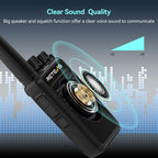 Retevis RT668H PMR446 Walkie Talkies 10 Pack Black Hidden Display USB-C 10-Way