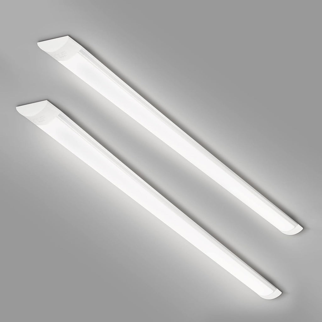 T&K TO-KING 2-Pack 4FT LED Batten Light 40W 4000LM 4000K Low Profile