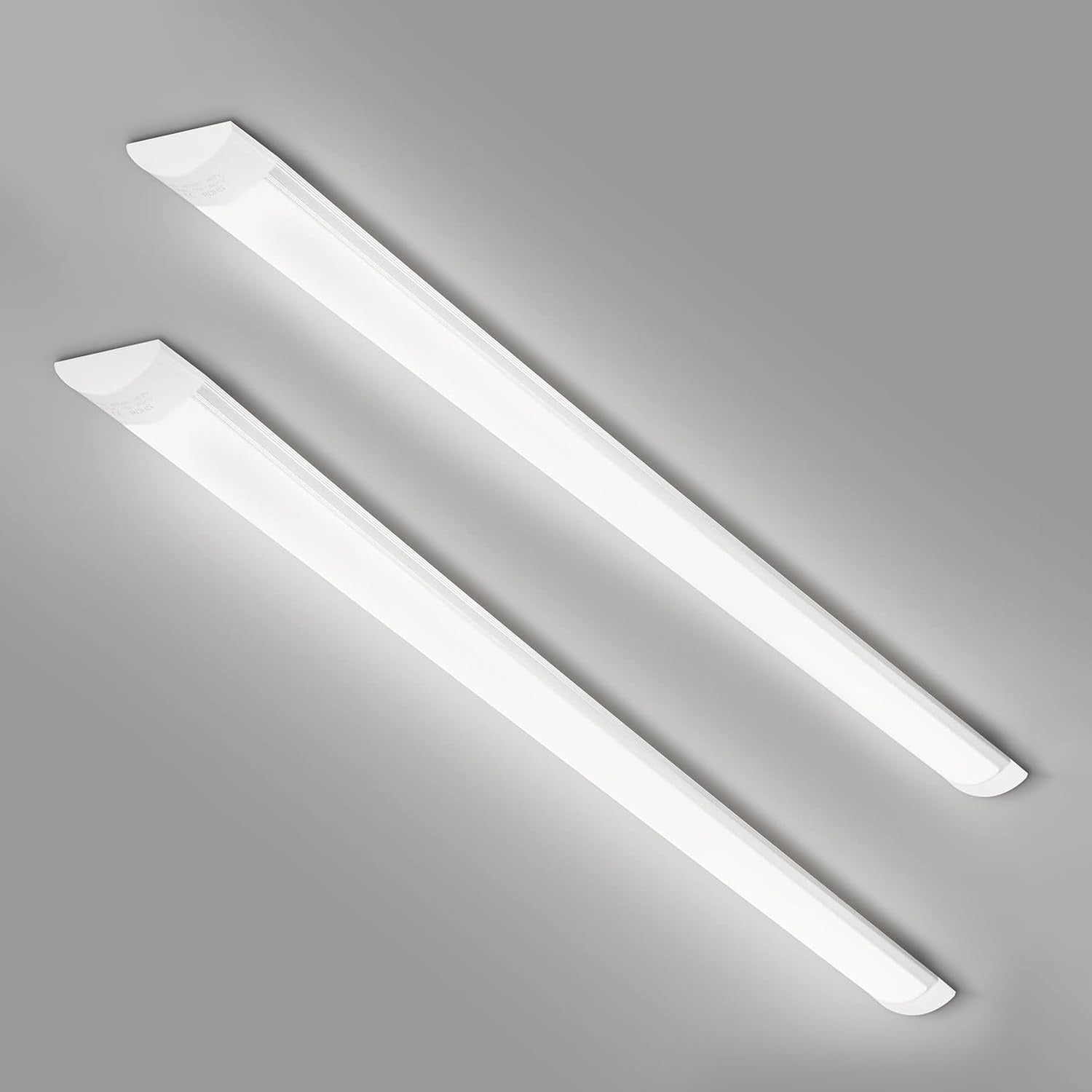 T&K TO-KING 2-Pack 4FT LED Batten Light 40W 4000LM 4000K Low Profile