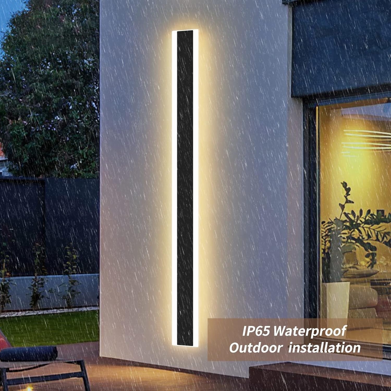 100cm LED Outdoor Wall Light 35W 3000K Warm White IP65 Waterproof