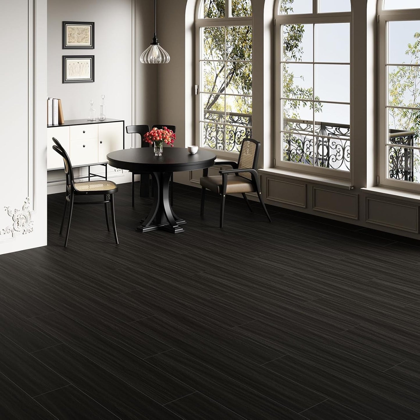 Vinyl Floor Tiles Peel Stick Lino Planks 5.0 m² Self Adhesive DIY Kit