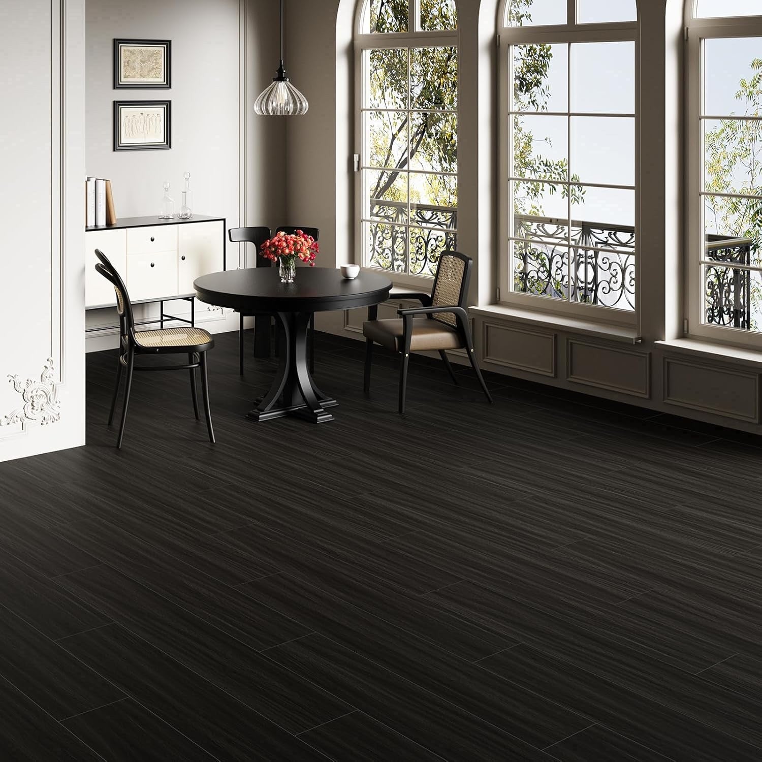 Vinyl Floor Tiles Peel Stick Lino Planks 5.0 m² Self Adhesive DIY Kit
