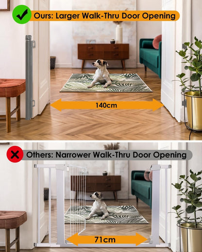 Retractable Baby Stair Gate 86cm x 300cm Mesh Safety Barrier Child Dog Indoor