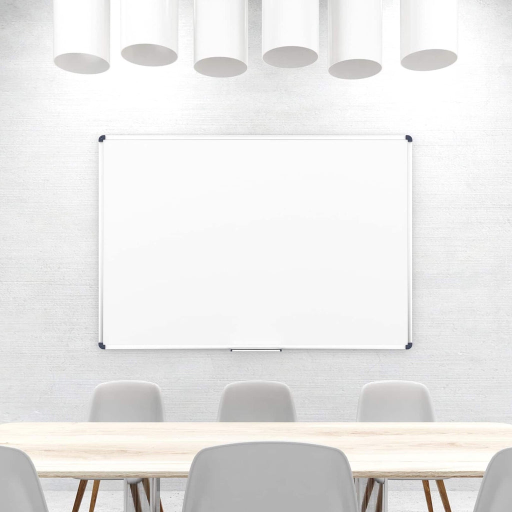 Viz-Pro Magnetic Drywipe Whiteboard Aluminium Frame 100x80cm
