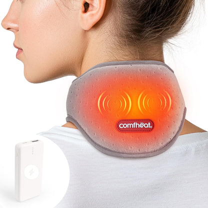 Heated Wrap Neck Back Shoulder Pad Massage Heat Therapy Cordless USB Support