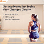 2PCS 55x21in Frameless Gym Wall Mirror Tempered Glass Full Body