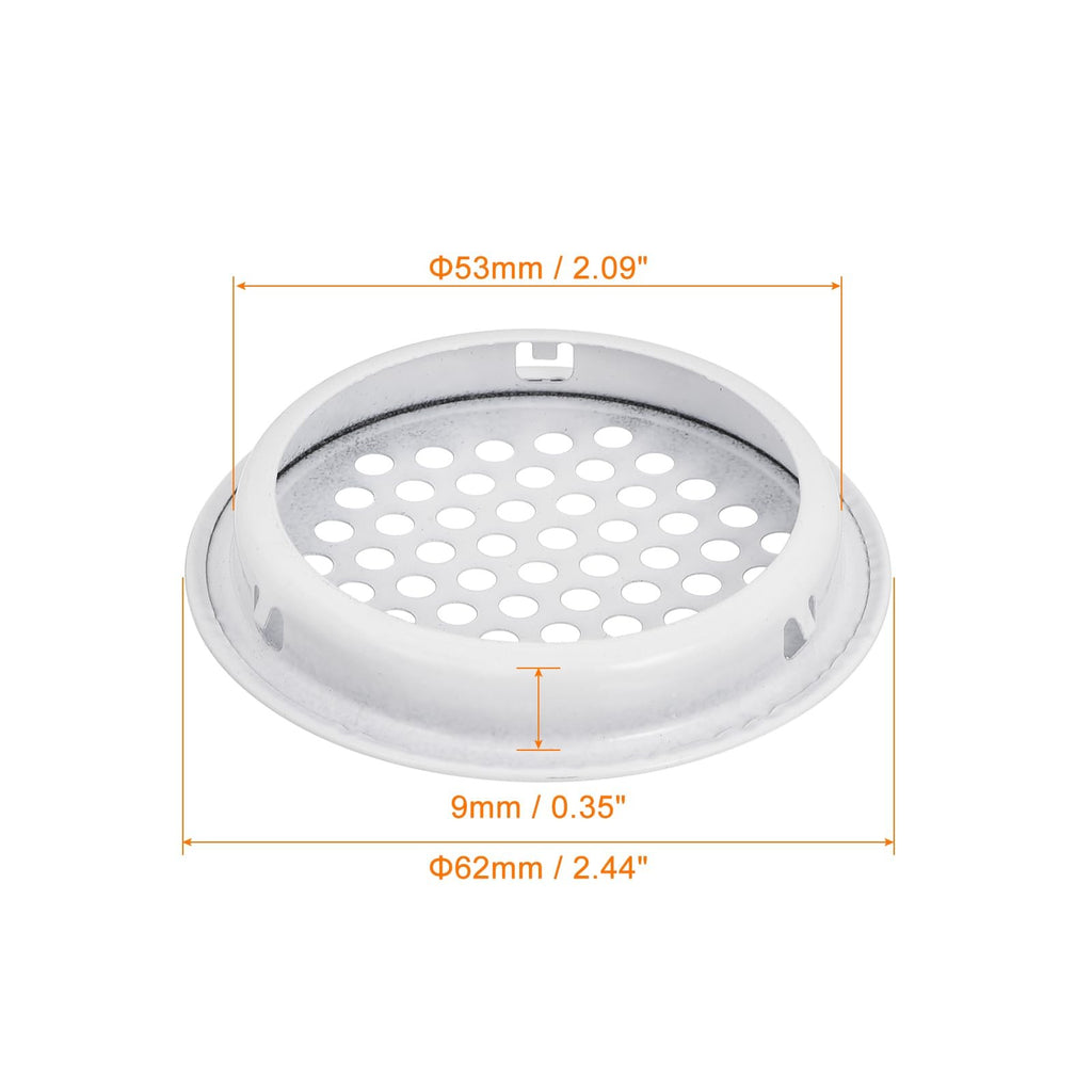 uxcell 53mm Circular Soffit Vent30pcs Stainless Steel Circular Air Vents White