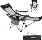 #WEJOY Folding Camping Chairs Reclining Adjustable with Detachable Footrest