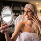 Double Sided Vanity Makeup Mirror with Stand 1X/15X Magnification Gift for Her