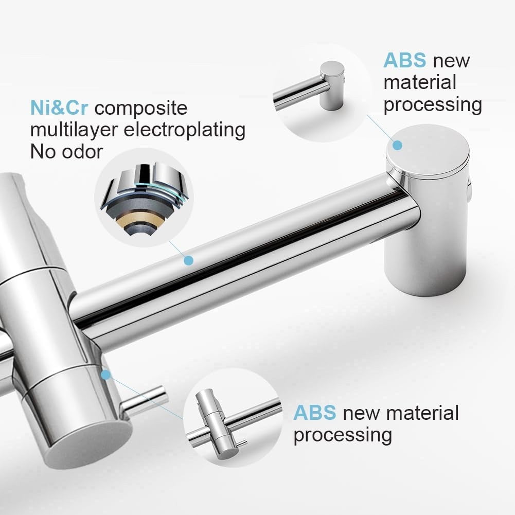 Shower Riser Rail 100cm Adjustable 60-98cm Wall Mount Holder Chrome Bathroom