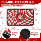 Buffalo Plaid Christmas Doormat Non Slip Dirt Trapper 80x120cm