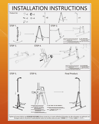 Cello Stand Adjustable Steel Holder 1/4 1/2 3/4 4/4 Bass w Bow Hook Floor