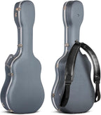 41in ABS Waterproof Acoustic Guitar Hard Case 0.6in Padding Navy CY0247 Classics