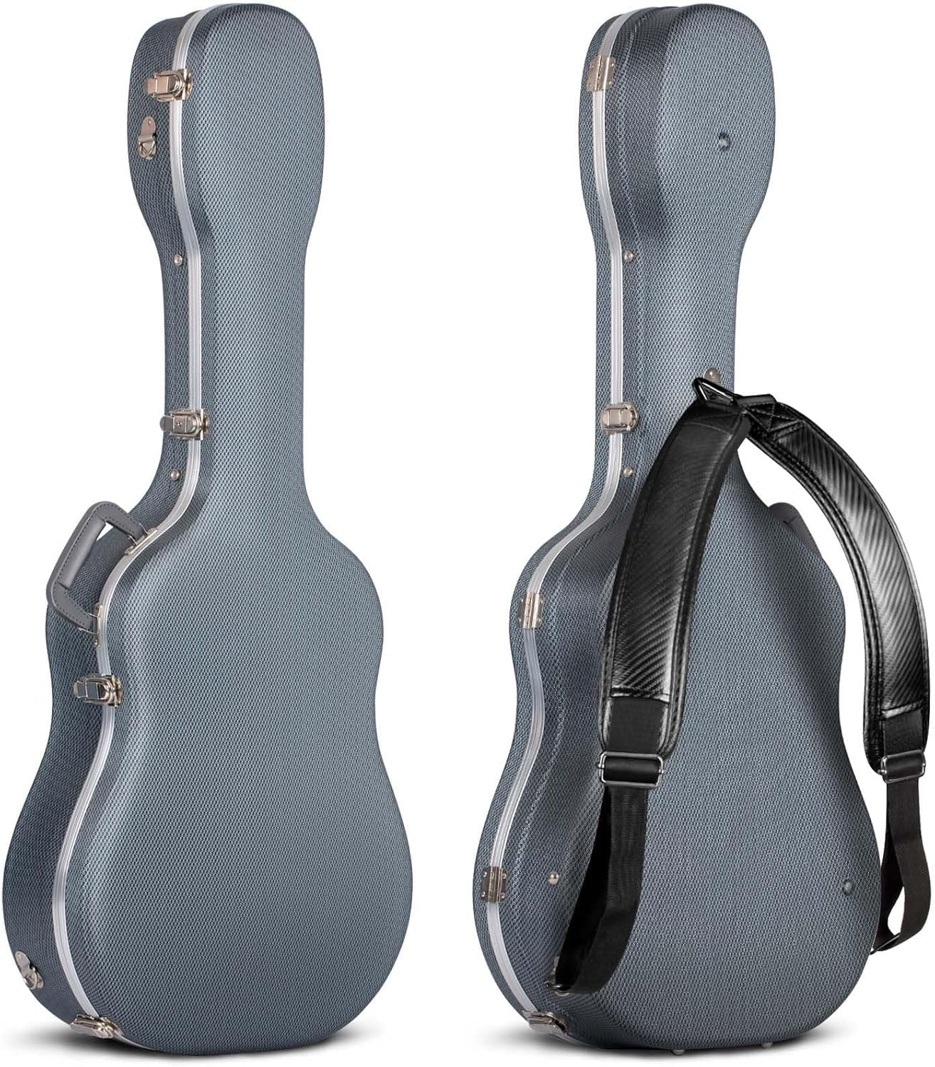 41in ABS Waterproof Acoustic Guitar Hard Case 0.6in Padding Navy CY0247 Classics