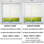 Zebra Roller Blind 100x150cm Day Night Blackout Window Shade White Indoor