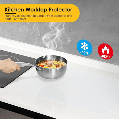Silicone Worktop Protector Mat 60x90cm Clear Heat Resistant Non Slip Kitchen