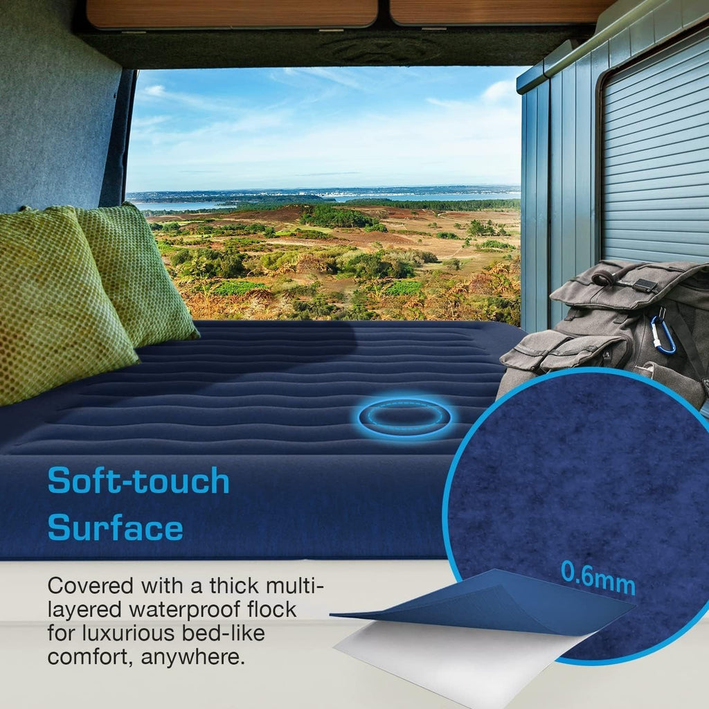 Active Era Luxury Single Self Inflatable Mattress Flock Coating